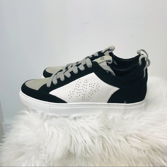 NWT Maxim Pardi Men’s Verona Low top sneakers sz 9.5 black white gray - Picture 6 of 14